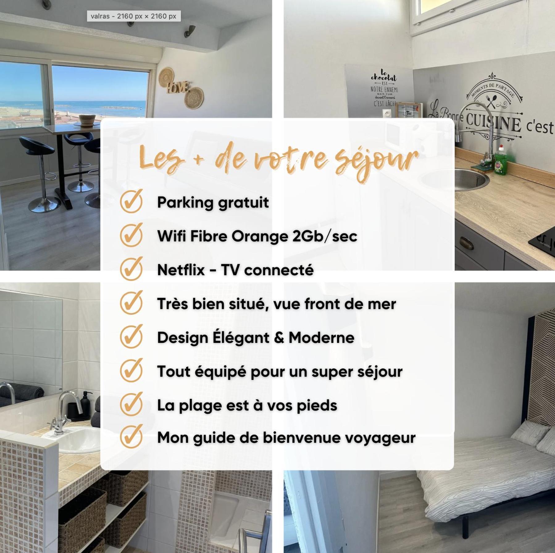 Superbe appartement vue sur mer Valras-Plage Extérieur photo